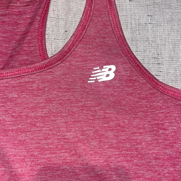 New Balance Tank Dri Fit Slip On Top Womens Pink Racerback Running sz XS EUC - Picture 2 of 5